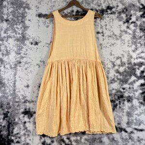 Free People Beach‎ Dress Womens Size Extra Small Orange Woven Boho Hippie